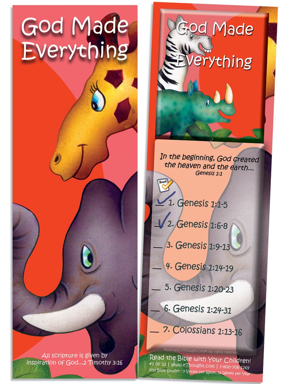 Daily Bible Reading Program for Children (set of 52 cards)