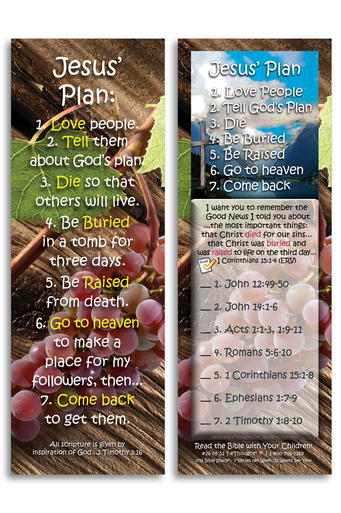 Daily Bible Reading Program for Children (set of 52 cards)