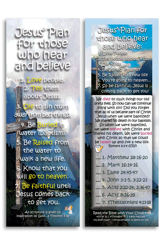 Daily Bible Reading Program for Children (set of 52 cards)