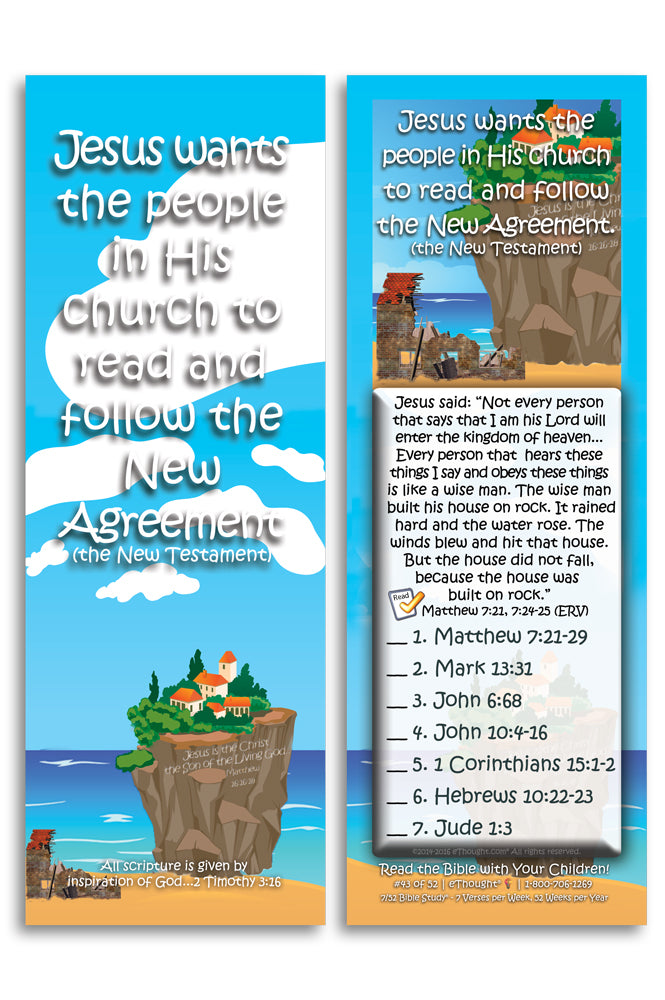 Daily Bible Reading Program for Children (set of 52 cards)