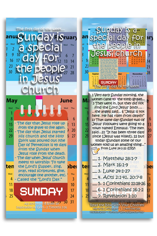 Daily Bible Reading Program for Children (set of 52 cards)