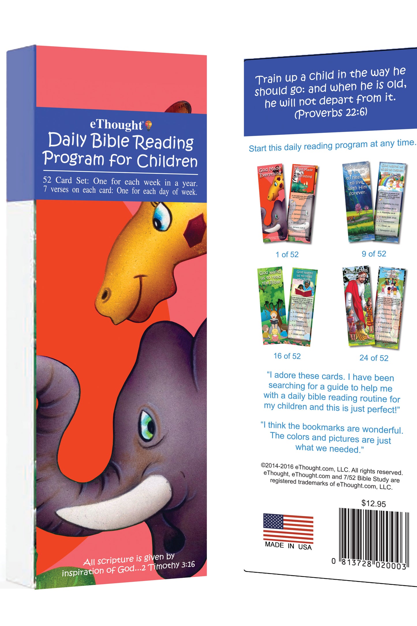 Daily Bible Reading Program for Children (set of 52 cards)