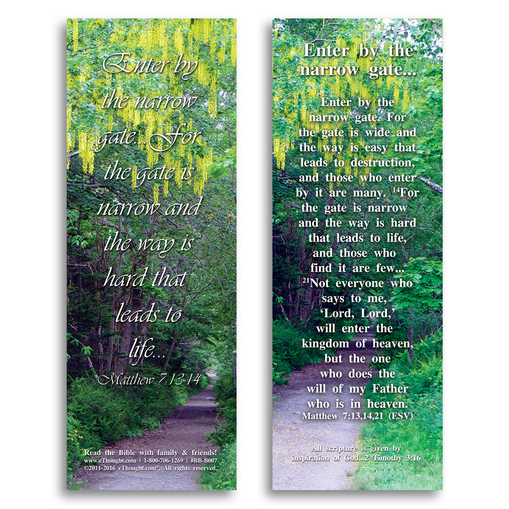 
                  
                    Enter by the Narrow Gate - Pack of 25 Cards - 2x6
                  
                