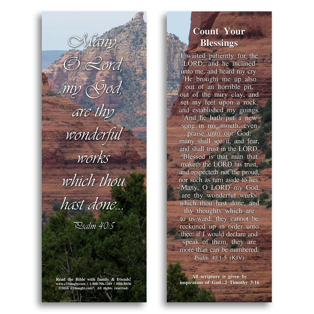 Count Your Blessings - Pack of 25 Cards - 2x6