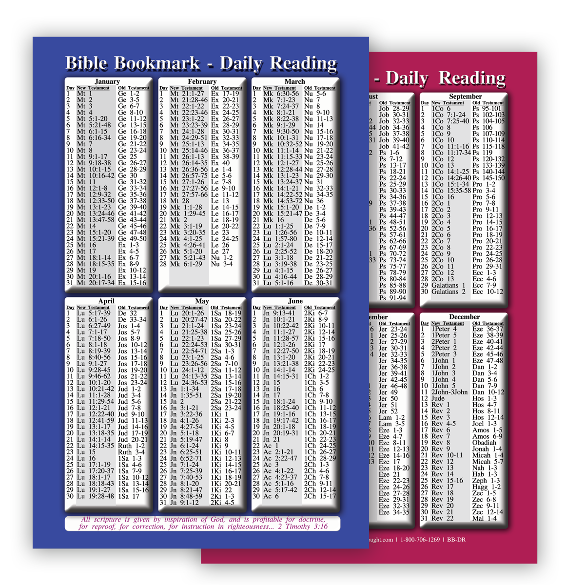 
                  
                    Daily Bible Reading Schedule for Year - Pack of 25 Cards
                  
                