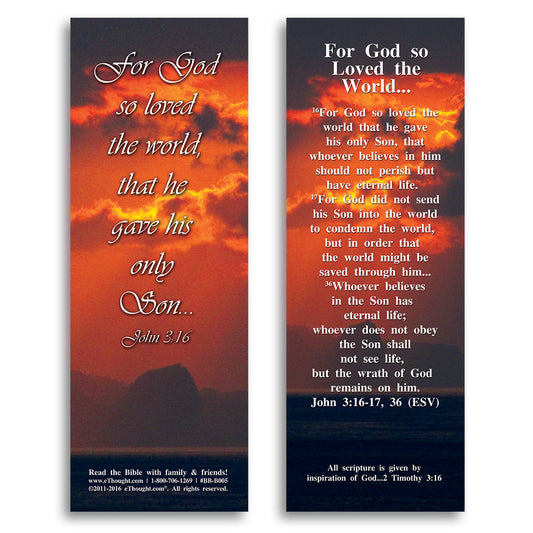 For God So Loved the World - Pack of 25 Cards - 2x6