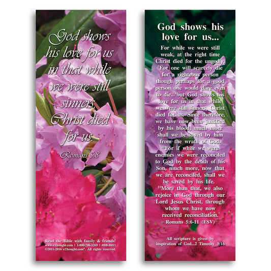 God Shows His Love For Us - Pack of 25 Cards - 2x6