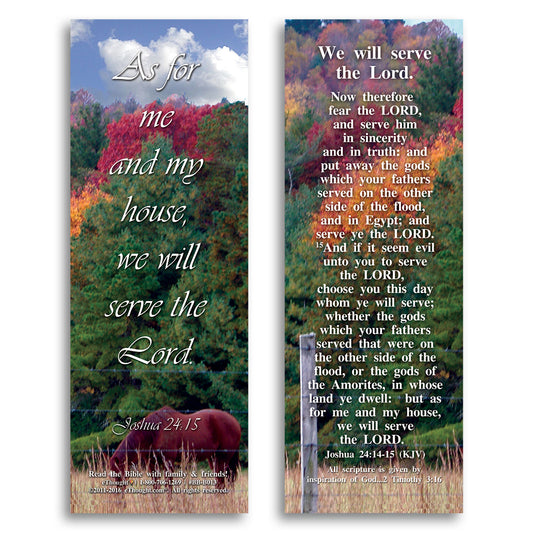 We Will Serve the Lord - Pack of 25 Cards - 2x6