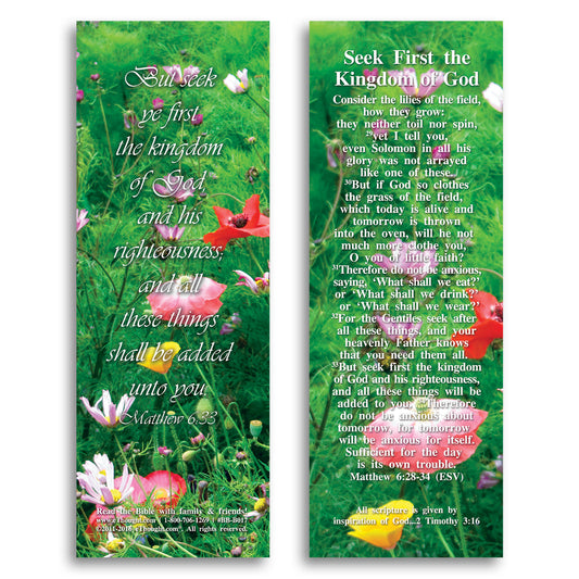 Seek First the Kingdom of God - Pack of 25 Cards - 2x6