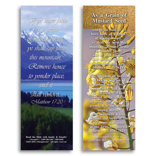 As a Grain of Mustard Seed - Pack of 25 Cards - 2x6