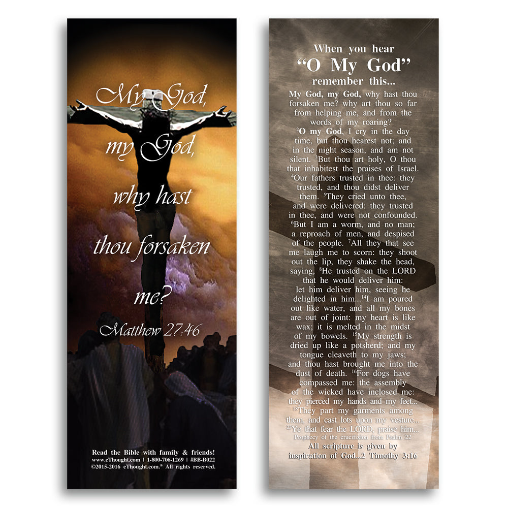 O My God...Psalm 22 Foretells Jesus' Crucifixion - Pack of 25 Cards - 2x6