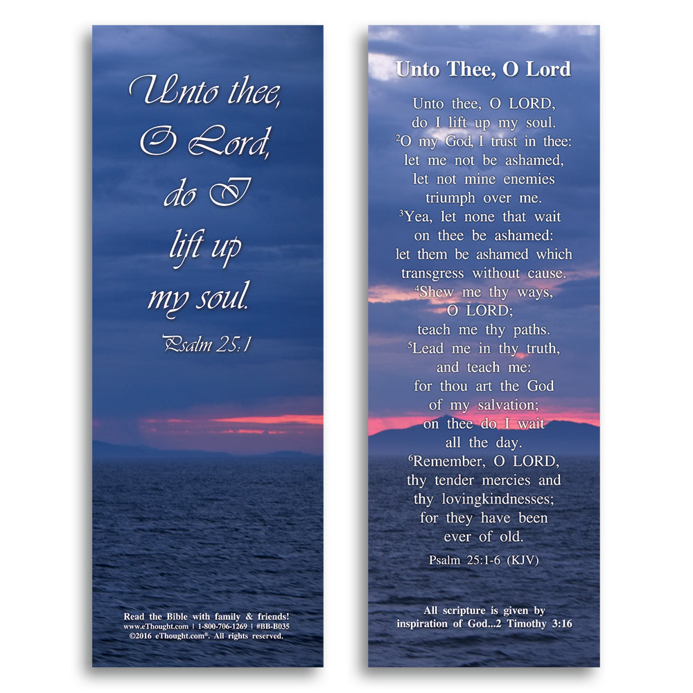 Unto Thee O Lord - Pack of 25 Cards - 2x6