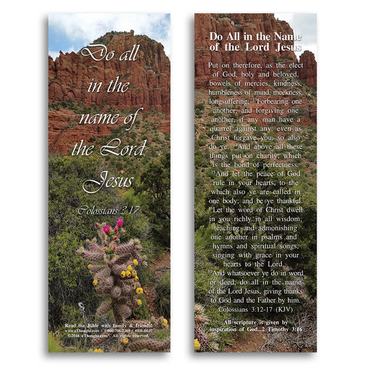 Do All in the Name of the Lord Jesus - Pack of 25 Cards - 2x6
