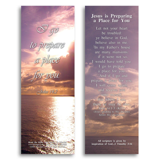 Jesus is Preparing a Place for You - Pack of 25 Cards - 2x6