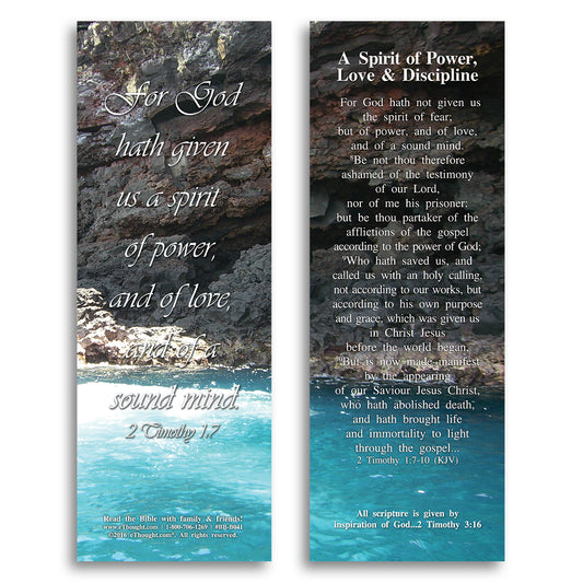 A Spirit of Power, Love & Discipline - Pack of 25 Cards - 2x6
