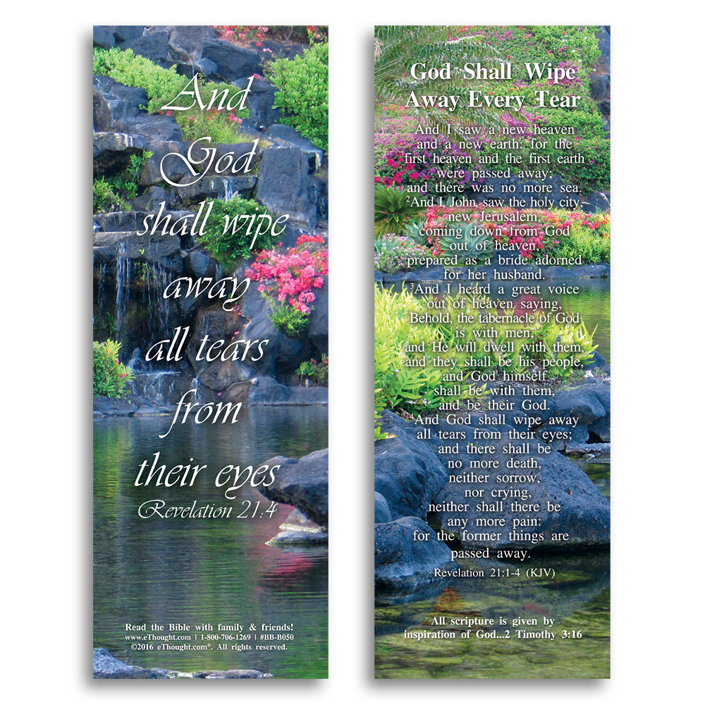 God Shall Wipe Away Every Tear - Pack of 25 Cards - 2x6
