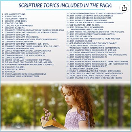 Daily Bible Reading Program for Children (set of 52 cards)