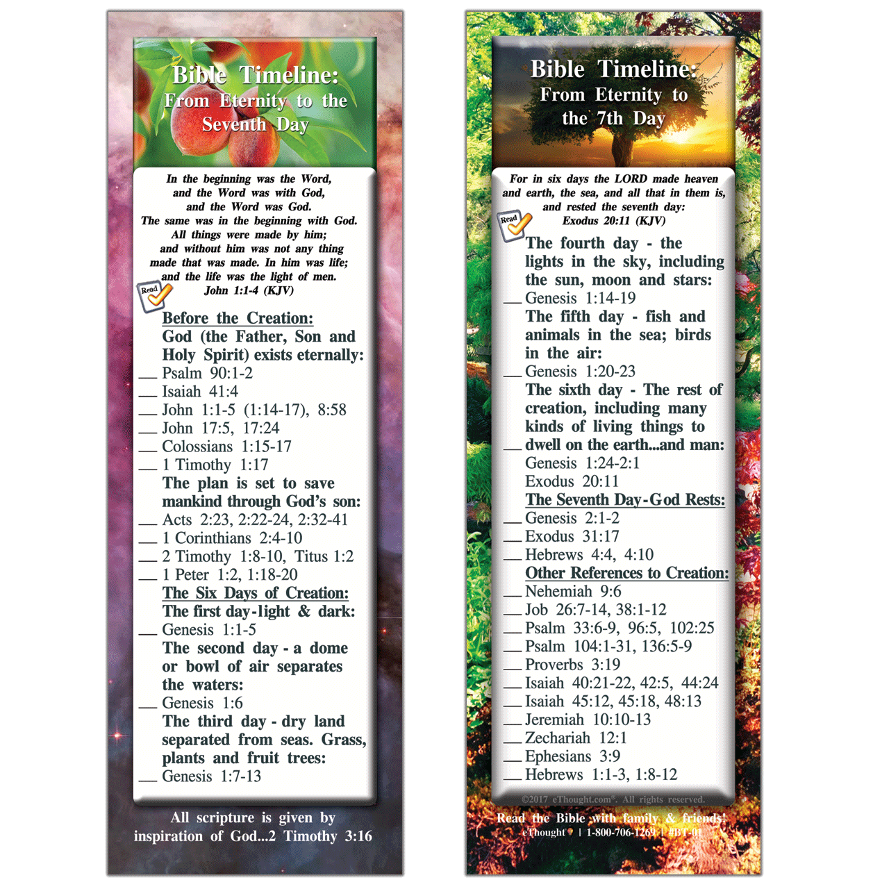 
                  
                    Bible Timeline - From Eternity to the Seventh Day - Pack of 25 Cards
                  
                