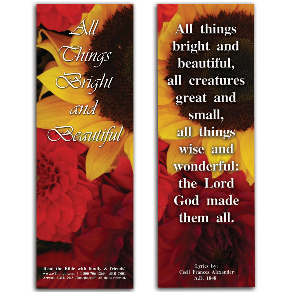 All Things Bright and Beautiful - Pack of 25 Cards - 2x6